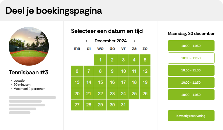 Tennis reserveringssysteem